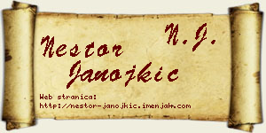 Nestor Janojkić vizit kartica